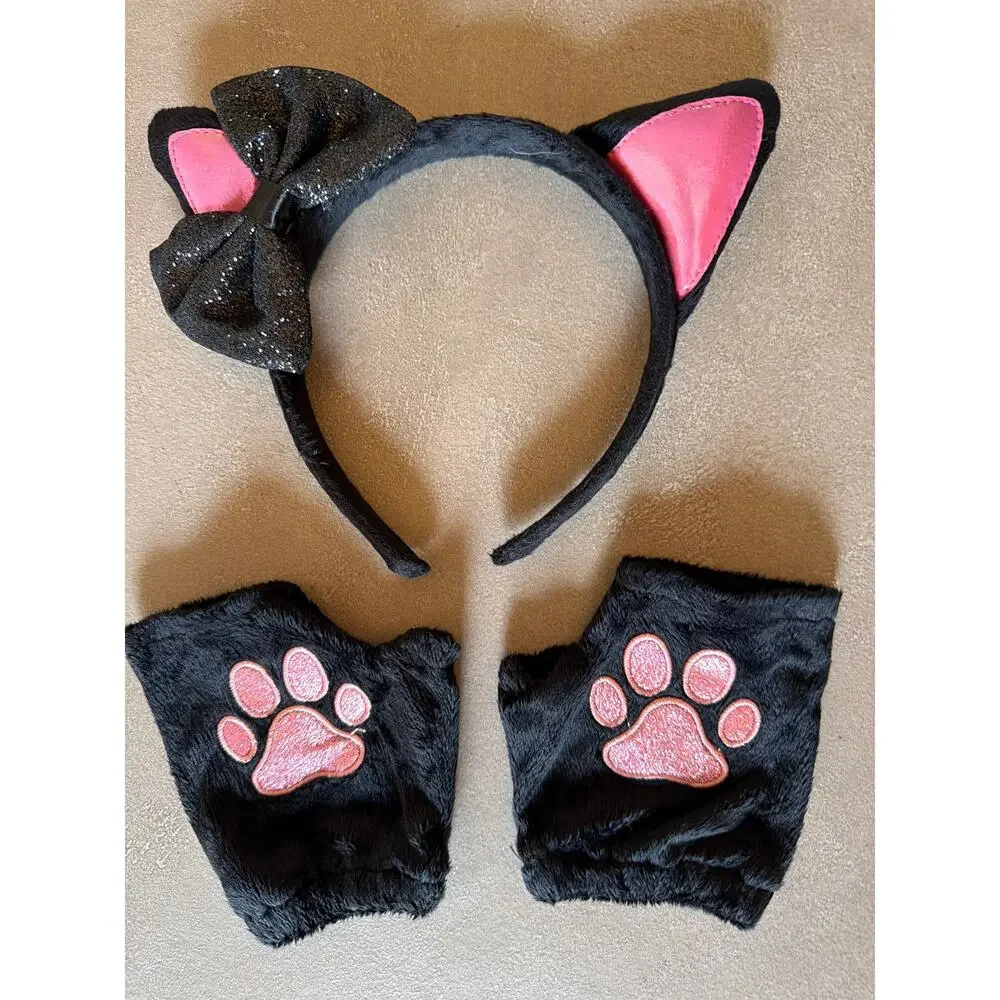 Toddler 5T-6T Official Spirit Halloween Cutie Cat Dress Costume Pink Black